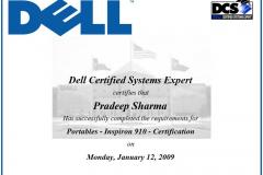 DCSE Portables - Inspiron 910= Certification