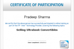 INTEL CERTIFICATION - Selling UltrabookConvertibles